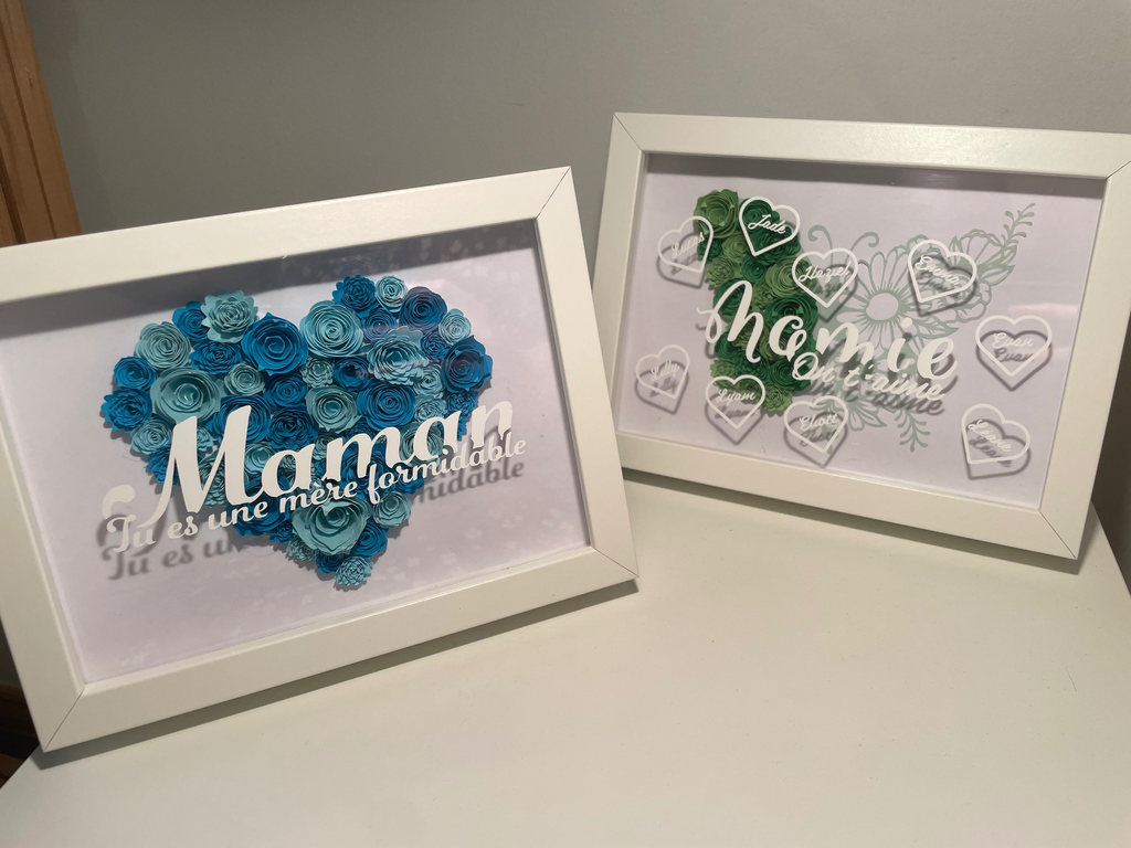 Cadre fleurs 3d