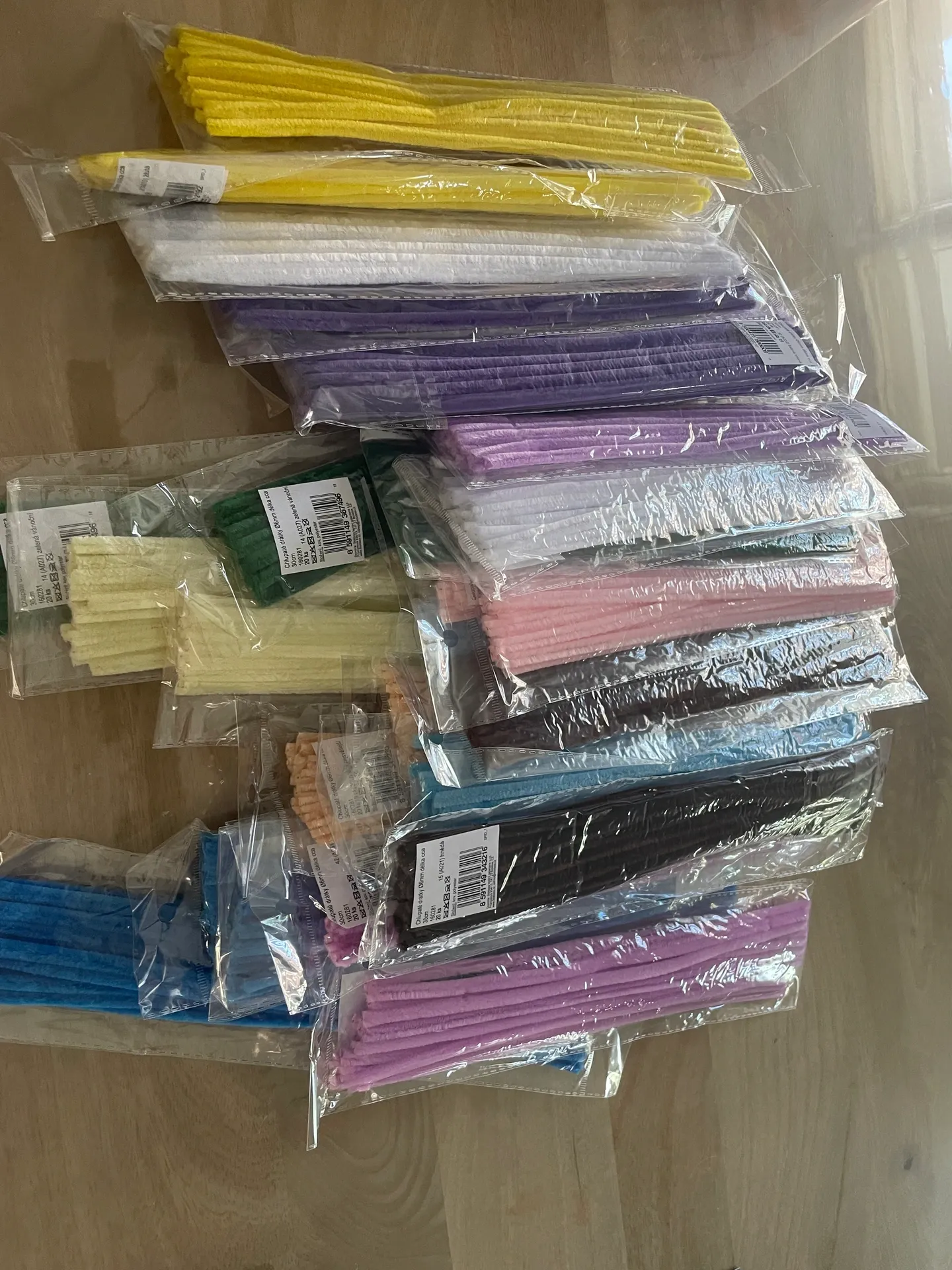 Lot de 20 fils chenille rigides