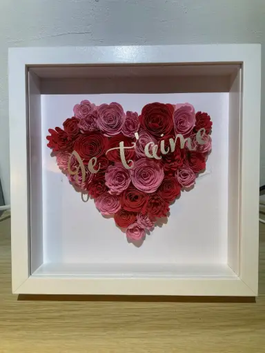 Cadre cœur de fleur